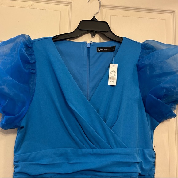 New York & Company Vibrant Blue Midi Dress - Picture 2 of 3